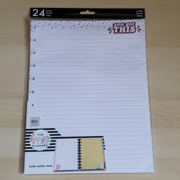The Happy Planner Other - MAMBI Happy Planner BIG Filler Paper Sheets